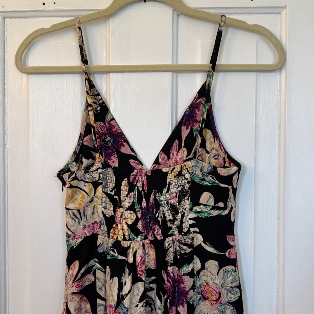 Urban Outfitters Black Spring/Summer Dress with Colorful Floral Print - Picture 5 of 6